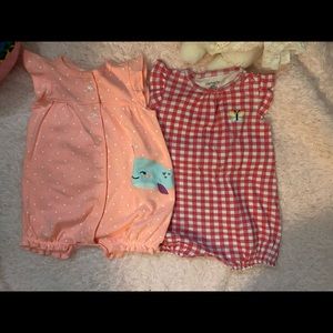 2 Carter’s Rompers